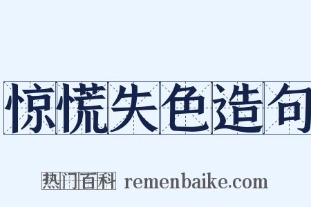 惊慌失色造句是什么意思的图片